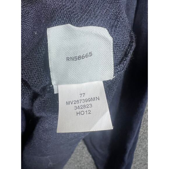 Nordstrom Extra Fine Merino Wool Argyle Sweater Mens Size XL Blue Purple V-Neck - Picture 3 of 4